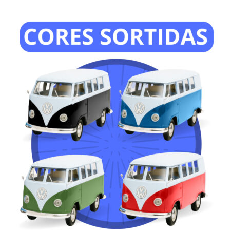 Miniatura Volkswagen Kombi Van Samba 1/25 – Cores Sortidas