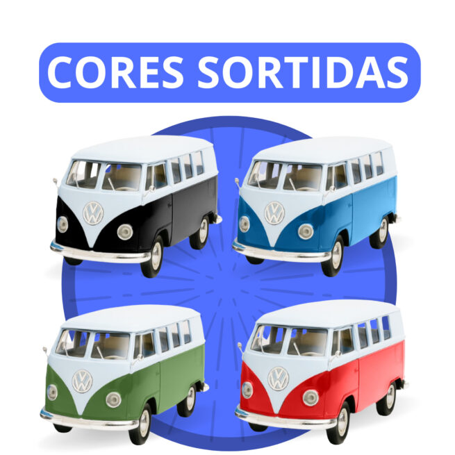 Miniatura Volkswagen Kombi Van Samba 1/25 – Cores Sortidas