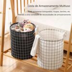 Cesto Organizador Dobrável Multiuso para Roupa Suja 40L – Cores Sortidas