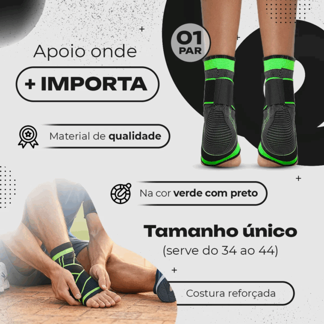 Par de Tornozeleiras de Compressão Ortopédica – BM-F1048 – Suporte e Alívio