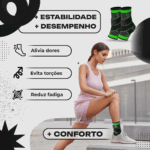 Par de Tornozeleiras de Compressão Ortopédica – BM-F1048 – Suporte e Alívio