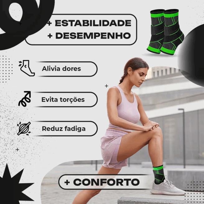 Par de Tornozeleiras de Compressão Ortopédica – BM-F1048 – Suporte e Alívio