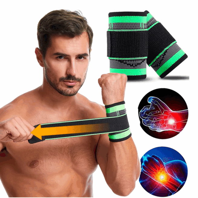 Par de Protetores de Punho de Compressão Ortopédica – BM-F1046 – Suporte e Alívio