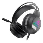 Fone Headset Gamer RGB Rainbow – Preto