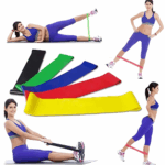 Conjunto com 5 Faixas Elásticas Mini Band – Ideal para Treinos Funcionais e Fisioterapia