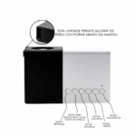 Mini Projetor Portátil LED 1080p com Saída HDMI – 600 Lumens – Preto/Branco