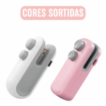 Mini Seladora Portátil para Sacos Plásticos – Cores Branco ou Rosa – Compacta e Eficiente