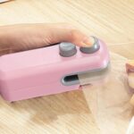 Mini Seladora Portátil para Sacos Plásticos – Cores Branco ou Rosa – Compacta e Eficiente