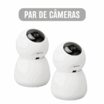 Par de Câmeras de Segurança IP Motorizadas Wi-Fi 360° Visão Noturna Full HD