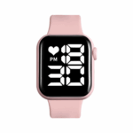 Relógio Digital SKMEI Resistente à Água – Rosa Claro