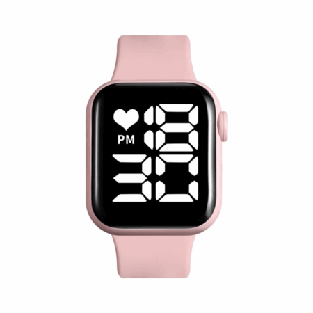 Relógio Digital SKMEI Resistente à Água – Rosa Claro