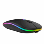 Mouse Bluetooth Sem Fio Recarregável LED – Preto
