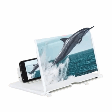 Lupa Ampliadora 3D para Tela de Celular 12 Polegadas – Branco