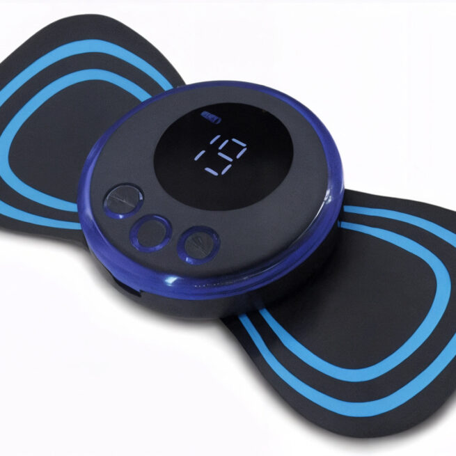 Mini Massageador Elétrico Portátil Recarregável para Pescoço e Pernas – Eletroterapia Bivolt