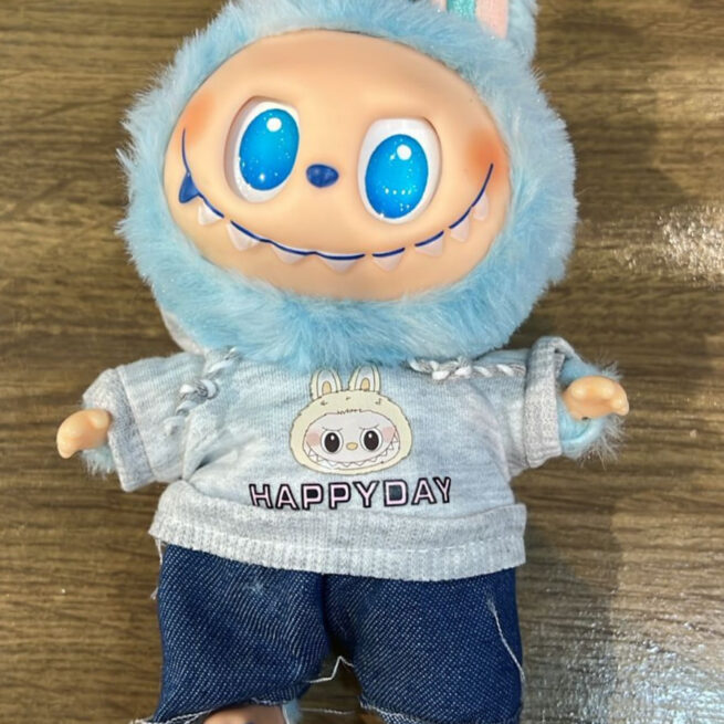 Kit Sem Caixa + Roupas – Geração 2 Sortidos – Labubu Monstros Mini Pelúcias Colecionáveis Personalizáveis + 1 Roupa