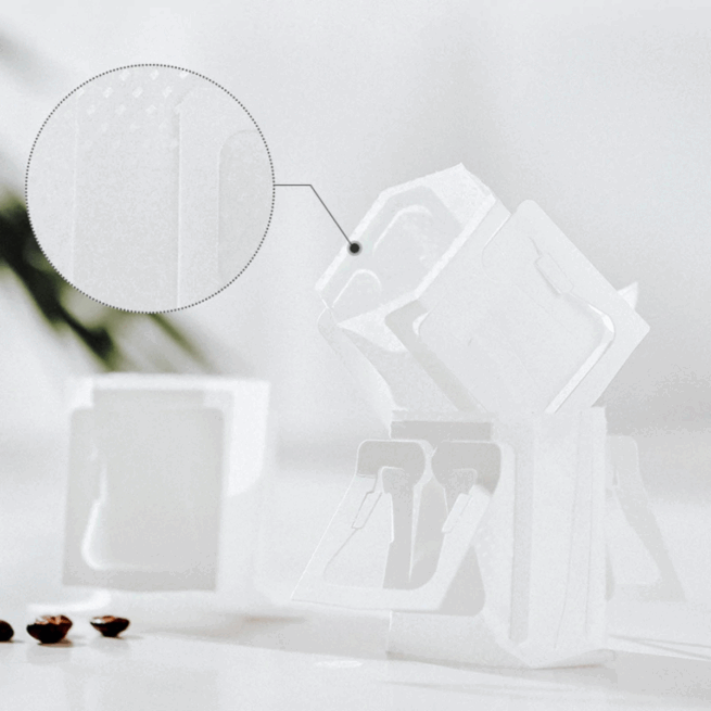 Filtros de Café Individuais Portáteis com Alça para Copo – Pacote com 50 Unidades para Drip Coffee