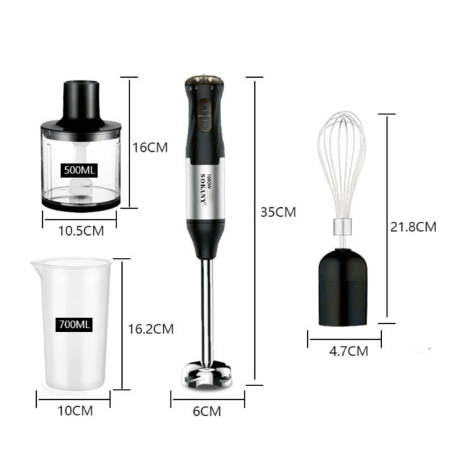 Mixer de Mão Elétrico 4 em 1 Multifunção Bivolt – Versatilidade na Cozinha