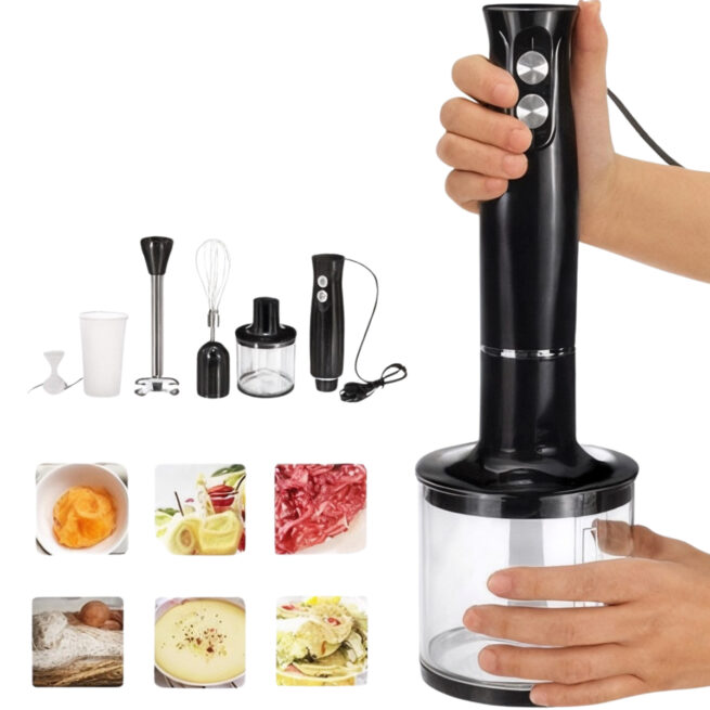 Mixer de Mão Elétrico 4 em 1 Multifunção Bivolt – Versatilidade na Cozinha