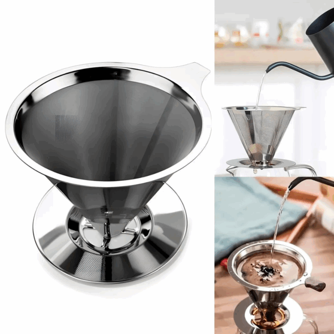 Coador de Café Permanente em Aço Inox 103 – Praticidade e Durabilidade