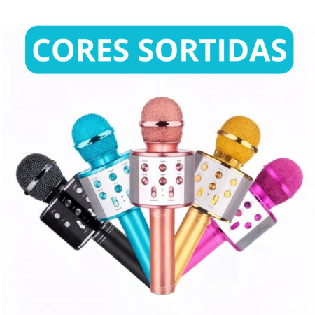 Microfone Sem Fio Karaokê NMI-03 Bivolt – Cores Sortidas