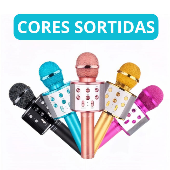 Microfone Sem Fio Karaokê NMI-03 Bivolt – Cores Sortidas