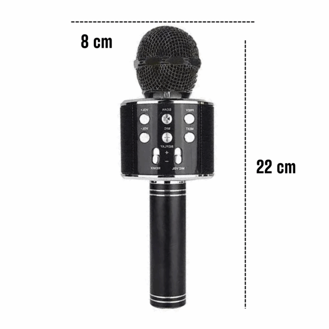 Microfone Sem Fio Karaokê NMI-03 Bivolt – Cores Sortidas
