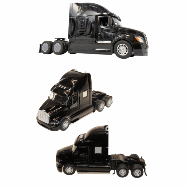 Miniatura Caminhão Freightliner Cascadia – Cores Sortidas – Coleção e Detalhes Realistas