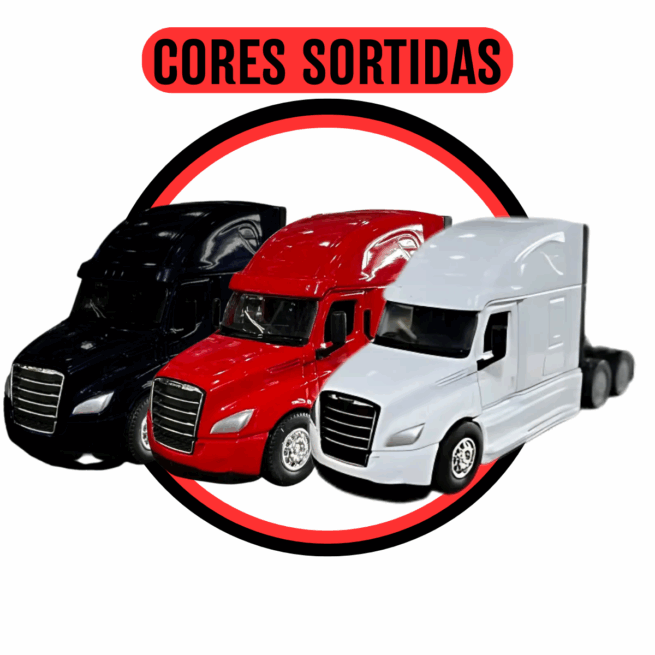 Miniatura Caminhão Freightliner Cascadia – Cores Sortidas – Coleção e Detalhes Realistas