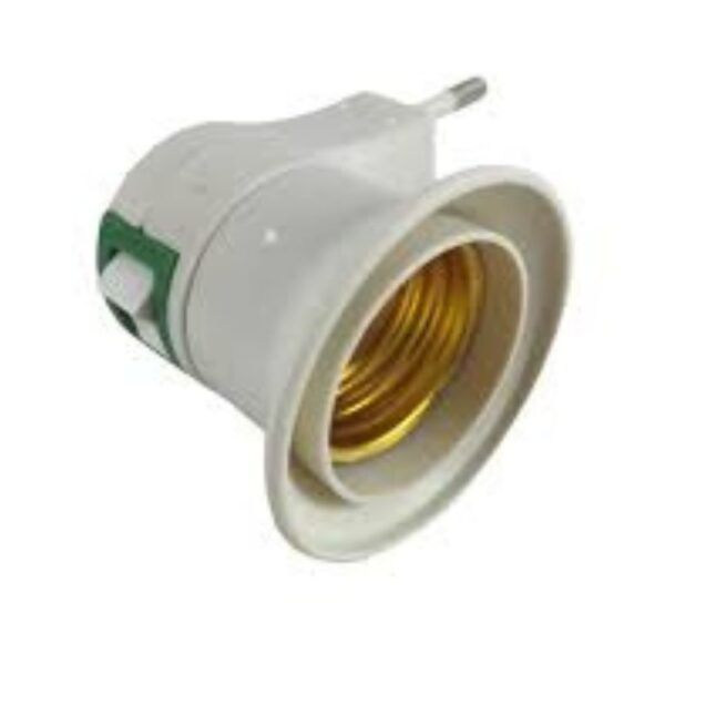 Soquete com Plug Macho 10A para Lâmpadas - Adaptador Elétrico