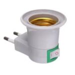 Soquete com Plug Macho 10A para Lâmpadas - Adaptador Elétrico