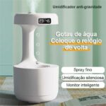 Umidificador Gotas de Água com Relógio Digital LED - Branco (Normal)