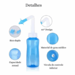 Higienizador Nasal Manual Portátil 300ml - Adulto e Infantil