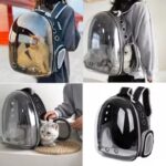 Mochila Pet Transporte para Cães e Gatos – Visão Ampla – Preto