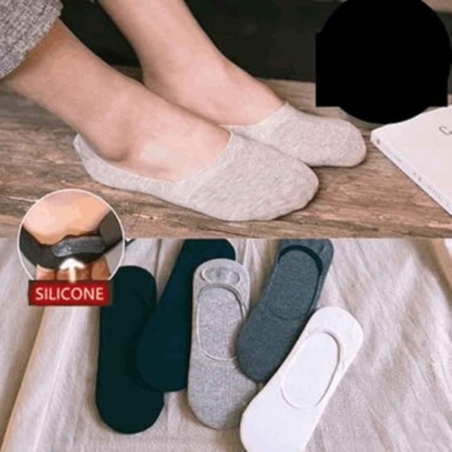 Kit com 6 Meias Sapatilha Unissex - 3 Pares (Cores Sortidas)