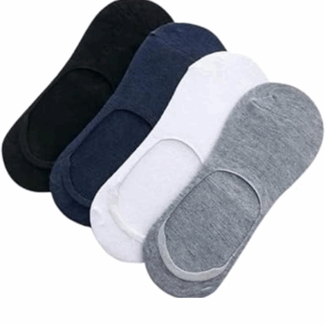 Kit com 6 Meias Sapatilha Unissex - 3 Pares (Cores Sortidas)