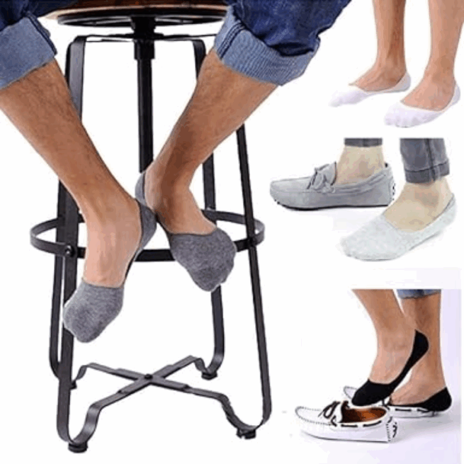 Kit com 6 Meias Sapatilha Unissex - 3 Pares (Cores Sortidas)