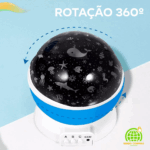 Luminária Projetor Estrelas Globo Abajur 360º - Universo LED Bivolt (Sortida)