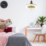 Lâmpada de Teto Inteligente Ventilador / Luminária com Controle Remoto