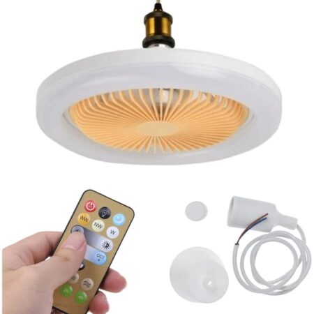 Lâmpada de Teto Inteligente Ventilador / Luminária com Controle Remoto