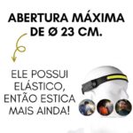 Lanterna de Cabeça com LED Recarregável e Sensor de Movimento