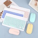 Conjunto Teclado + Mouse Sem Fio Bluetooth para Notebook e Tablet - Branco