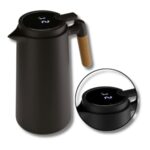 Jarro Garrafa Térmica 1L com Termômetro Digital – Preto – Controle Preciso da Temperatura