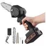 Mini Motosserra Bateria Recarregável – Potência e Praticidade