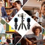 Microfone Lapela Sem Fio Tipo C para Celular - Duplo Preto BM-221