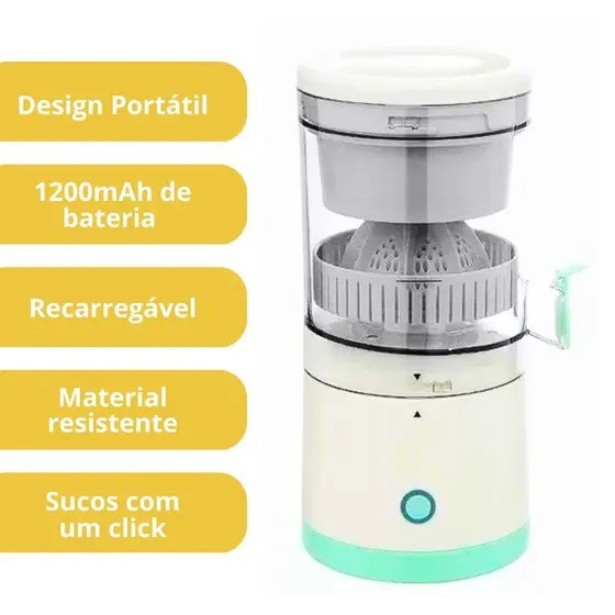 Espremedor de Frutas Mini Automático Recarregável Bivolt – Cores Sortidas – Praticidade no Dia a Dia