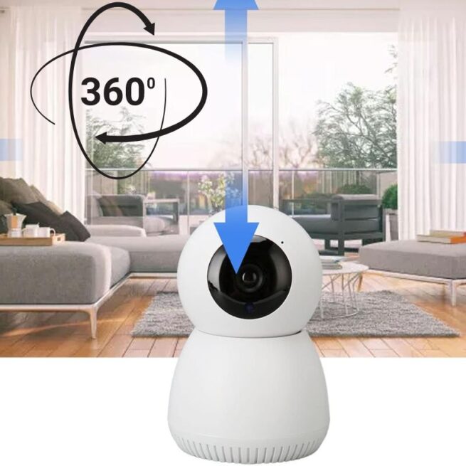Câmera de Segurança IP Wi-Fi com Vigilância Motorizada 360° – Proteção Completa para Seu Ambiente