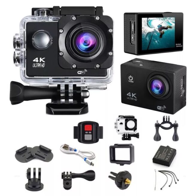 Câmera Filmadora HD 4K Sport Wi-Fi Bivolt – Alta Definição e Resistência