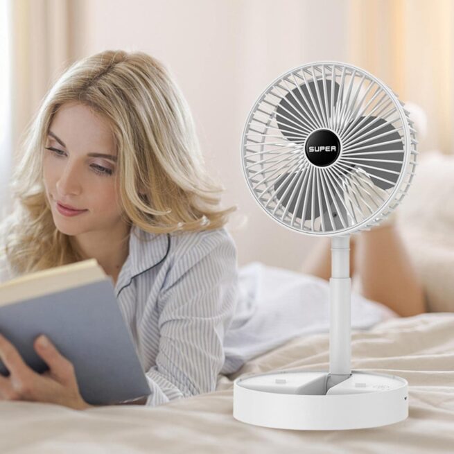 Ventilador Retrátil Portátil Recarregável Dobrável