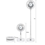 Ventilador Retrátil Portátil Recarregável Dobrável