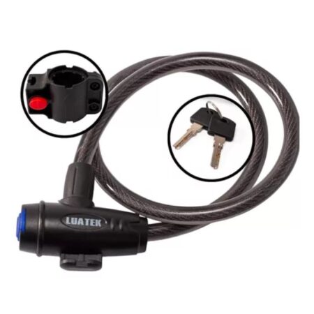 Cadeado Trava para Bicicleta com Chave – Cabo de Aço Reforçado